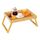 Betttablett Tisch mit klappbaren Beinen, Bambus Frühstück im Bett Essen, Servieren oder Verwendung als Serviertablett, Laptop-Schreibtisch, Snack-Tablett (Beige)