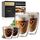 ElbFuchs® Doppelwandige Latte Macchiato Gläser + Espressogläser Kombi Set [2x 80ml + 2x 350ml] Kristallklare Thermogläser doppelwandig | Espressotassen und Cappuccinotassen