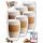 LAPRESO® Latte Macchiato Gläser doppelwandig 6er Set 450ml - Doppelwandige Gläser modernes Design Cappuccino Tassen Teegläser aus Borosilikatglas