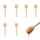 DESIOLE Hölzerner Honig mischender Rührer, 6Pcs 3 Zoll Mini Honig Dipper Sticks Honiglöffel