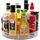 Drehteller Kühlschrank Organizer Lazy Susan 23,5cm, 360° Rondell Küchen Organizer Drehbarer Gewürzhalter für Gewürz Speisekammer Schrank Badezimmer Kommode.(Transparent)