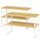 LIANTRAL Küchenschränke Organizer 4er Set, Küchenregal, Küchen Organizer, Gewürzregal, Metall und Holz, Erweiterbares, Stapelbares, Schrank Regaleinsatz, Breite 39,6 cm, Natur und Weiß