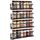 Manfâ Gewürzregal 4er Set Schwarz - Metall Spice Rack mit Netz-Einsatz - Ohne Bohren (Klebepad & Schrauben) - Für Küche, Schranktür, Bad - 29x7x7cm - Rostfrei & Stylisch