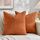 FDTERN 2er Set Orange Kordsamt Kissenbezug 65x65CM Weich Moderne Dekorative Kissenbezüge Kissenhülle Dekokissenbezug Sofakissen Dekokissen Boho Herbst Deko für Sofa Schlafzimmer Wohnzimmer Bett
