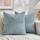 FDTERN 2er Set Hellblau Kissenbezug 80x80 cm Weich Moderne Dekorative Kissenbezüge Kissenhülle Dekokissenbezug Sofakissen Dekokissen Boho Deko für Sofa Schlafzimmer Wohnzimmer Bett
