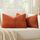 MIULEE 2er Set Herbst Kissenbezug 30x50cm Rostrot Kissenhülle Kissenbezüge Sofakissen Dekokissen Boho Couchkissen Kord Dekorative Zierkissenbezug für Sofa