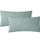 SOULFUL Kissenbezug 40x80 Baumwolle Aquagrün, Kissenbezüge 2 Teilig mit Reißverschluss, Ähnliche Textur wie Stone Washed Leinen, ÖkoTex Zertifiziert, Weich und Bequem