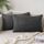 Slozzi 2er Set Kordsamt Kissenbezug Dunkelgrau 30x50cm Kissenbezüge Kissenhülle Sofakissen Dekokissenbezug Couchkissen Weich für Sofa Schlafzimmer Wohnzimmer Balkon