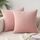 Slozzi 2er Set Kordsamt Kissenbezug Rosa 50x50cm Kissenbezüge Kissenhülle Sofakissen Dekokissenbezug Couchkissen Weich für Sofa Schlafzimmer Wohnzimmer Balkon