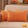 EMEMA Kissenbezug 40x60 cm Herbst Kordsamt Kissenbezüge Dekokissen Sofakissen Cord Kissenhülle Zierkissenbezug Kord Dekorative Weiche für Sofa Wohnzimmer Schlafzimmer 2er Set Orange