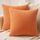 MIULEE 2er Set Kissenbezüge Kord Kissenhülle Dekorative Kissenbezug Sofakissen Couchkissen Dekokissen Zierkissenbezug Deko Kissenhülle mit Verstecktem Reißverschluss 40x40 cm Orange