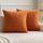 MIULEE 2er Set Samt Kissenbezüge Kissenhülle Kissenbezug Sofakissen Dekorative Dekokissen Couchkissen Zierkissen mit Verstecktem Reißverschluss für Sofa Schlafzimmer 55x55 cm Orange