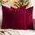MIULEE 2er Set Kissenbezug Kissenhülle Dekorative Dekokissen Sofakissen Quadrat Wurfkissenbezug mit Verstecktem Reißverschluss Sofa Schlafzimmer 22x22 Zoll 55x55 cm Wein Rot