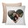 LOOXIS Personalisiertes Kissen mit Foto & Text Herzmotiv, selbst gestalten – 40x40cm, farbige Rückseite, Leinenhaptik – Geschenkidee Männer, Frauen, Jahrestag, Geburtstag, Valentinstag – Cappucchino