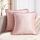 Topfinel Samt Kissen mit Pompoms Einfarbig Kissenbezüge Dekorative Kissenhülle Kopfkissen Sitzkissen Dekokissen Couchkisen für Sofa Schlafzimmer Büro Auto 2er Set 40x40cm Pink