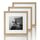 VUVUZULA Bilderrahmen 30x30cm Holz Quadratisch Fotorahmen Holzrahmen MDF Rahmen mit Passepartout 20x20cm Natur 3er Set