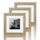 VUVUZULA Bilderrahmen 15x15cm Holz Quadratisch Fotorahmen Holzrahmen MDF Rahmen mit Passepartout 10x10cm Eiche Natur 3er Set