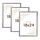 Wackadoo Bilderrahmen 18x24 Silber 3er Set Fotowand Fotorahmen aus leichtem Kunststoff mit Glas Picture frame Poster
