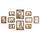 SONGMICS Bilderrahmen 10er Set, für 2 Fotos in 20 x 25 cm, 4 Fotos in 13 x 18 cm, 4 Fotos in 10 x 15 cm, Kunststoffscheibe, MDF, vintagebraun RPF310X01