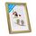 PHOTOLINI 3D Bilderrahmen zum Befüllen 21x30 A4 Gold, 1,5 cm tiefer Objektrahmen mit Glas, tiefer Bilderrahmen A4 21x30 Holz MDF mit Passepartout, Dicker 3D Rahmen befüllbar für Gegenstände Geschenk