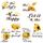 craspire Bee Happy Funny Stickers Honey Bee Window Decor Decals Let It Bee Inspirierende Zitate Hummel Wandtattoos Für Küche Büro Kühlschrank Dekorationen Partyzubehör