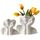 kogxscej Aesthetic Vasen Set 2 Stück Weiße Keramik Vase für ästhetische Blumendekoration Niedliche Kopfvasen Weiße Keramik für Büro Esszimmer Dekoration