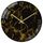 VIKMARI Schwarzes-Goldenes Modernes Marmor-Textur 30CM Wanduhr mit Golduhrenzeigern - Geräuschlos, batteriebetrieben, runde Quarzuhr - Rustikale Dekoration für Küche, Schlafzimmer, Wohnzimmer & Büro