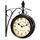 Monzana® Wanduhr Vintage Quarzuhrwerke Mit Beidseitigem Ziffernblatt Doppelseitige Bahnhofsuhr Schmiedeeisern Retro Schwarz