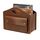 HofferRuffer Leder Zeitschriftenhalter mit Griff, Faltbarer Zeitungshalter mit Kleiner Vordertasche, Aufbewahrungskorb 35*28*15.2cm Braun