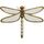 Kare Design Wandschmuck Dragonfly Mirror Gold, Glas verspiegelt, Wanddekoration, Accessiore, Dekofigur, 36x5x47cm