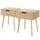 Yaheetech 2er Set Nachttisch Beistelltisch Nachtkommode mit Schublade Holzbeine Sofatisch Nachtschrank Boxspringbett Nachtkommode für Schlafzimmer/Wohnzimmer, Hellbraun