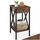 tectake® Industrial Möbel, Beistelltisch mit Schublade, Couchtisch mit Ablageflächen, Nachttisch schmal Schlafzimmer Deko,35 x 35 x 70,5 cm, Wohnzimmer Möbel - Industrial dunkel, rustikal