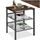 tectake® Beistelltisch Holz und Metall, Schlafzimmer Nachttisch mit 3 Ebenen, 2 Gitterablagen, Couchtisch, Wohnzimmertisch, Beistelltisch Couch - Industrial Holz dunkel, rustikal