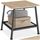 tectake® Beistelltisch Holz Metall, Couchtisch mit Stauraum, Nachttisch mit Gitterablage, Wohnzimmertisch 45,5 x 45 x 47 cm, Blumenständer, Beistelltisch Couch - Industrial Holz hell, Eiche Sonoma