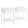 VASAGLE Nachttisch, 2er Set, Nachtkommode, Beistelltisch mit Schublade und Ablage, 40 x 40 x 55 cm, Schlafzimmer, Wohnzimmer, Stahlrahmen, einfacher Aufbau, mattweiß LET506W14