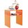 solaround Acryl Beistelltisch Nachttisch, Transparent U-Form Tisch, für Schlafzimmer Wohnzimmer, 40 x 30 x 50 cm (Orange)