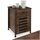 tectake® Nachttisch mit Schublade, Beistelltisch Holz, Nachttisch, Nachtschrank 40 x 42 x 60,5 cm, Deko Wohnzimmer Möbel, Blumenständer, Deko Schlafzimmer - Industrial Holz dunkel, rustikal