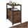 tectake® Nachttisch schmal, Nachtschrank mit 2 Schubladen und 2 Ablagen, schmaler Schrank 30 x 49,5 x 61,5 cm, Nischenschrank, Nachtkästchen, Beistelltisch schmal - Industrial dunkel, rustikal