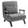 WOLTU Schlafsessel 3 in 1 mit bettfunktion, Gästebettfür, Schlafsofa mit Bettfunktion, Verstellbarer Rückenlehne, Wohnzimmer, Schlafzimmer, Balkon, Metallrahmen Leinen, 80 x 82 x 74 cm, Dunkelgrau
