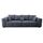 Cavadore Big Sofa Mavericco / XXL Couch im modernen Design / Inklusive Rückenkissen und Zierkissen / 287 x 69 x 108 cm (BxHxT) / Mikrofaser Grau