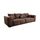 Cavadore Big Sofa Mavericco / Großes Sofa im modernen Design in Lederoptik / Inklusive Rückenkissen und Zierkissen / 287 x 69 x 108 cm (BxHxT) / Mikrofaser Dunkelbraun