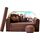 Pro Cosmo umwandelbares Kindersofa – perfekt zum Spielen und Schlafen – mit Abnehmbarer Matratze, Kissen und Pouf – 98x168x59 cm – leicht und einfach zusammenklappbar - K8 Braun - Dschungeltiere