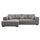 CAVADORE Ecksofa Mavericco inkl. Kissen / XXL-Eckcouch im modernen Design / Longchair links / 285 x 69 x 170 / Lederoptik grau