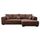 CAVADORE Ecksofa Mavericco inkl. Kissen / XXL-Eckcouch im modernen Design / Longchair rechts / 285 x 69 x 170 / Lederoptik cognac