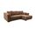 Cavadore Ecksofa Mavericco / XXL Eckcouch Inkl. Rückenkissen und Zierkissen / Longchair rechts / Industrial Style / 285 x 69 x 170 (BxHxT) / Mikrofaser Hellbraun