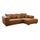 Cavadore Ecksofa Mavericco / XXL Eckcouch Inkl. Rückenkissen und Zierkissen / Longchair rechts / Industrial Style / 285 x 69 x 170 (BxHxT) / Mikrofaser Cognac