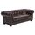 Woodkings® Chesterfield Sofa 3-Sitzer Vintage Echtleder Couch Bürosofa Polstermöbel 3 Sitzer antik Designsofa Federkern Unikat Herrenzimmer englisches Leder Stilsofa Clubsofa (antik braun)