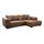 Cavadore Ecksofa Mavericco / XXL Eckcouch Inkl. Rückenkissen und Zierkissen / Longchair rechts / Industrial Style / 285 x 69 x 170 (BxHxT) / Mikrofaser Braun