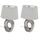 Reality Leuchten Taba R50511089 Tischleuchte, Keramik, Stoffschirm Weiß/Silberfarbig, Höhe 33cm (Packung mit 2)
