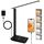 Jumoking Schreibtischlampe LED Dimmbar Augenschutz,Desk Lamp mit 5 Farben und 5 Helligkeitsstufen,Tischlampemit USB Ladeanschluss Touch Steuerung für Kinder, Schlafzimmer, Lektüre, Büros (Black)